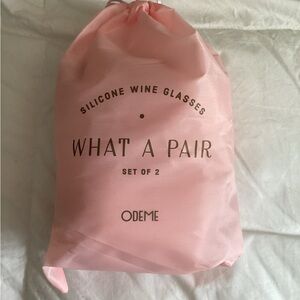 ODEME Pink Silicone Wine Glasses (Set of 2)